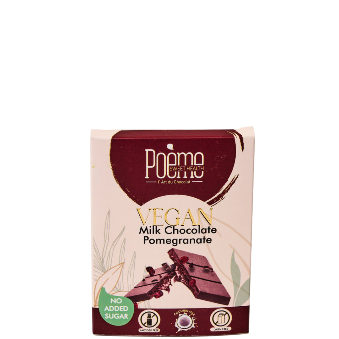 Vegan Pomegranate Coconut Chocolate Bar